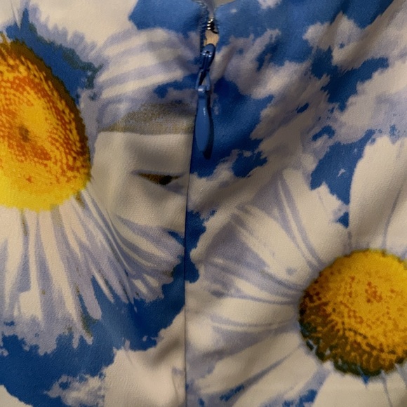 Urban Outfitters Cowl Neck Slip Dress Blue Sunflowers Size Large - Picture 4 of 6